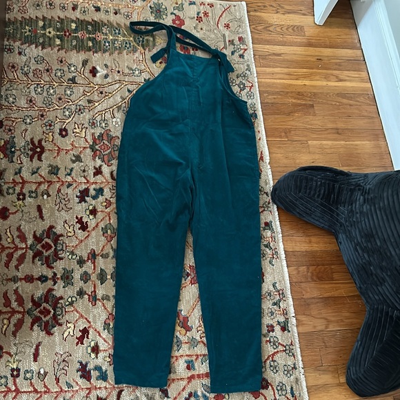Lucy and Yak Teal Corduroy Overalls - Picture 4 of 5